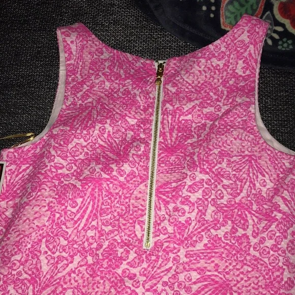 SOLD π€NWT TARGET LILLY PULITZER 2015 NEON PINK SHIFT DRESS SIZE L 10-12π€ - Picture 14 of 16